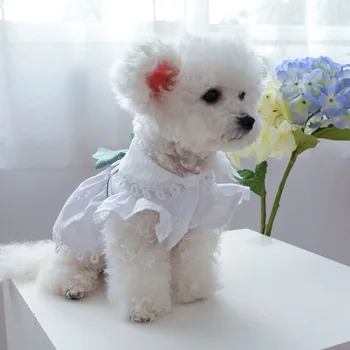 הכלב חצאית נסיכת חצאית כלב קטן האביב והקיץ חלול פרפר מחמד בגדים הכלב להתלבש